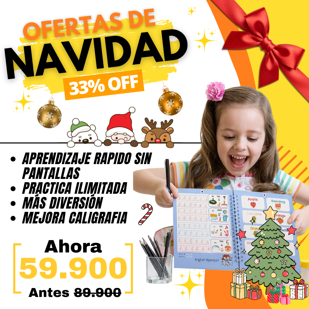 Pack de Caligrafía Reutilizable — 4 Libros Montessori + 10 Recargas Gratis